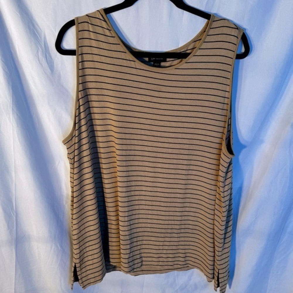 J. Jill Wearever Collection Striped Sleeveless Top Plus Size 2X